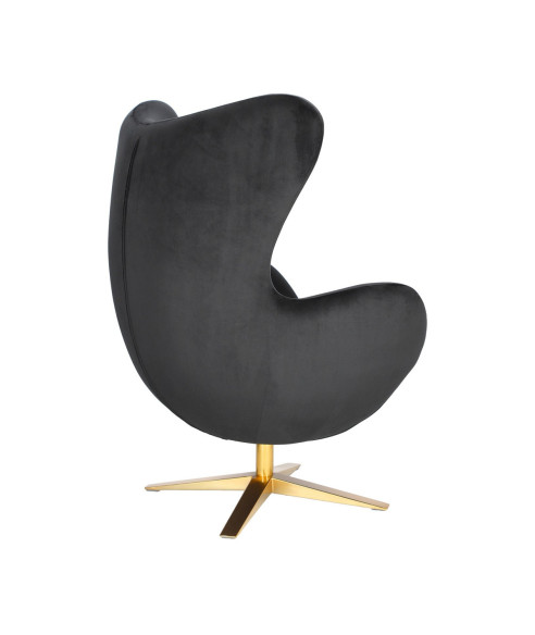 FOTEL WYPOCZYNKOWY JAJO EGG VELVET ZŁOTA STOPA (WYBIERZ KOLOR)