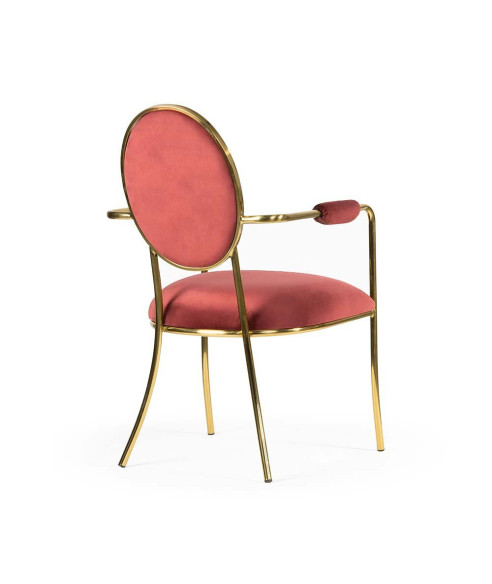 KRZESŁO BANKIETOWE GLAMOUR ANTIBA VELVET ZŁOTE NOGI  (BORDOWY, CZARNY)