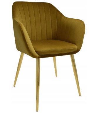 KRZESŁO KUBEŁKOWE W PASY  ZŁOTE NOGI POK X GLAMOUR (WYBIERZ KOLOR) 2