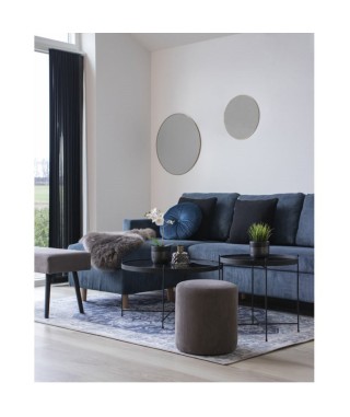 LUSTRO WISZĄCE OKRĄGŁE ŚCIENNE JERSEY FI 40 CM   (ZŁOTY, CZARNY) 2