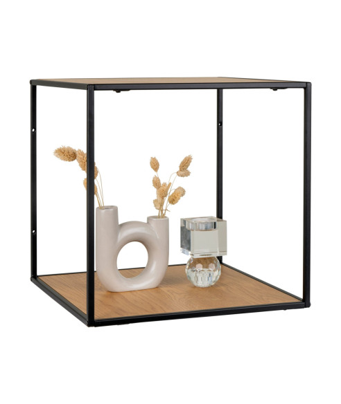 PÓŁKA WISZĄCA LOFT VITA (DĄB, CZARNA)