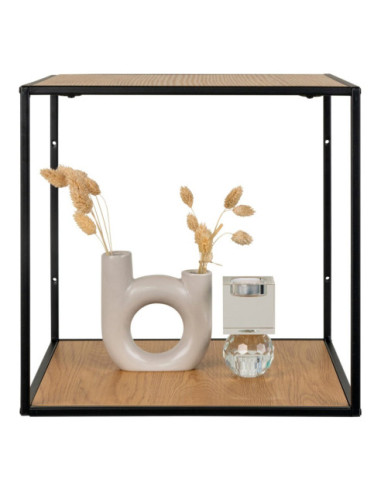 PÓŁKA WISZĄCA LOFT VITA (DĄB, CZARNA)