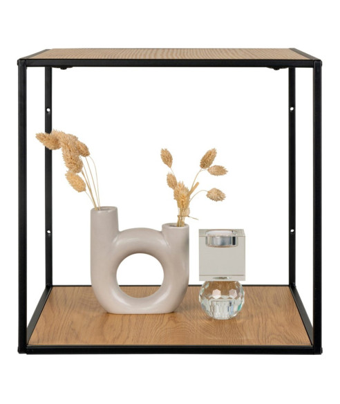 PÓŁKA WISZĄCA LOFT VITA (DĄB, CZARNA)