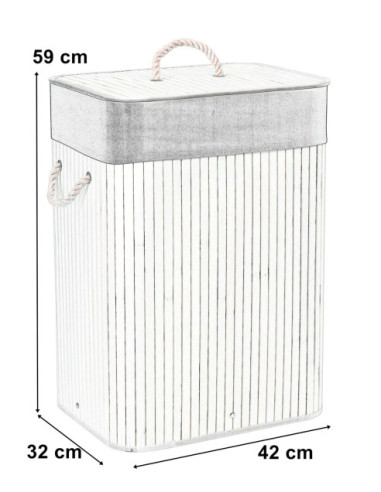 KOSZ BAMBUSOWY NA PRANE 80 L (WYBIERZ KOLOR)