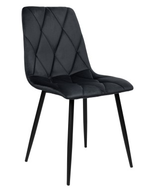 KRZESŁO TAPICEROWANE W ROMBY MADISON VELVET (WYBIERZ KOLOR) 2