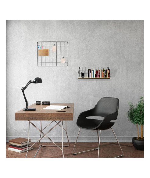 PÓŁKA WISZĄCA LOFT KRATA CANARD (CZARNY, ZŁOTY)