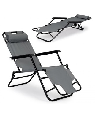 LEŻAK FOTEL OGRODOWY Z PODŁOKIETNIKAMI ROZKŁADANY (WYBIERZ KOLOR) 2