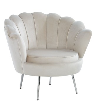 FOTEL LC-032-1 SHELL MUSZELKA VELVET WYPOCZYNKOWY NOGI CHROM (WYBIERZ KOLOR) 2