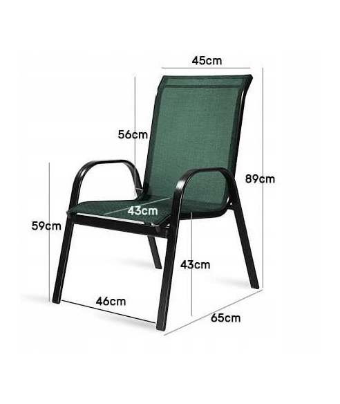 ZESTAW KRZESEŁ OGRODOWYCH KOMPLET 4 SZTUKI (WYBIERZ KOLOR)