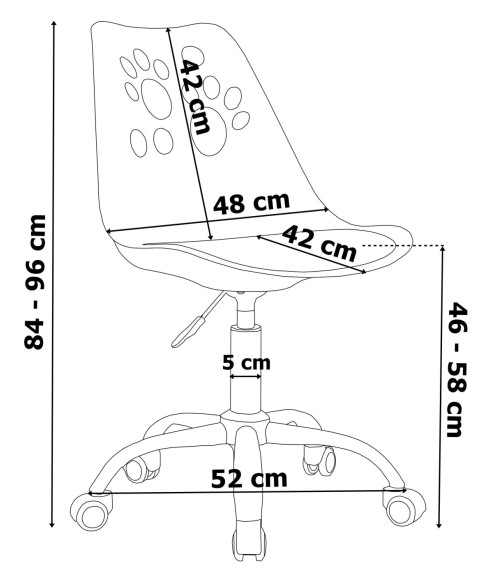 KRZESŁO OBROTOWE DZIECIĘCE FOTELIK DO BIURKA GROVER (WYBIERZ KOLOR)