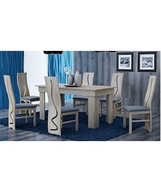 STÓŁ DO SALONU JADALNI DUŻY MADRAS (BIAŁY, SONOMA) 2