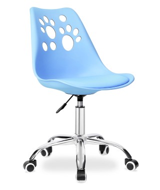 FOTEL OBROTOWY DLA DZIECI MŁODZIEŻOWY N-03 PSIE ŁAPKI (WYBIERZ KOLOR)