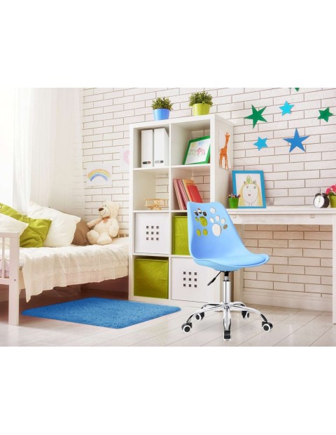 FOTEL OBROTOWY DLA DZIECI MŁODZIEŻOWY N-03 PSIE ŁAPKI (WYBIERZ KOLOR)