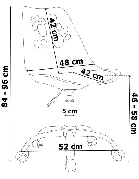 FOTEL OBROTOWY DLA DZIECI MŁODZIEŻOWY N-03 PSIE ŁAPKI (WYBIERZ KOLOR)