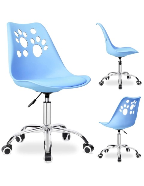 FOTEL OBROTOWY DLA DZIECI MŁODZIEŻOWY N-03 PSIE ŁAPKI (WYBIERZ KOLOR)