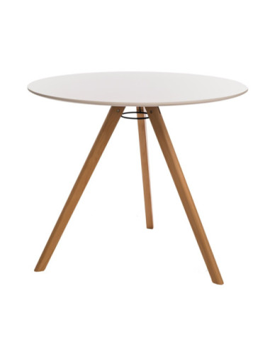 STÓŁ OKRĄGŁY BIAŁY ROCKET  (FI 90 CM)