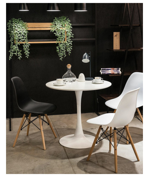 STÓŁ OKRĄGŁY SIMPLET SKINNY BIAŁY FI 80