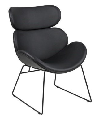 FOTEL WYPOCZYNKOWY CAZAR EKO-SKÓRA CZARNY