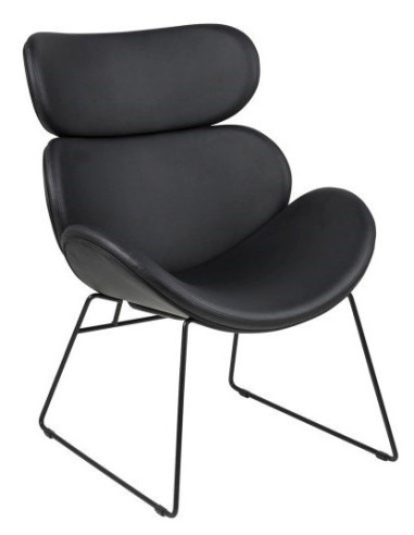 FOTEL WYPOCZYNKOWY CAZAR EKO-SKÓRA CZARNY