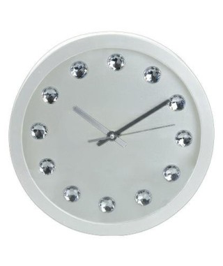 ZEGAR ŚCIENNY DIAMANTI BIAŁY