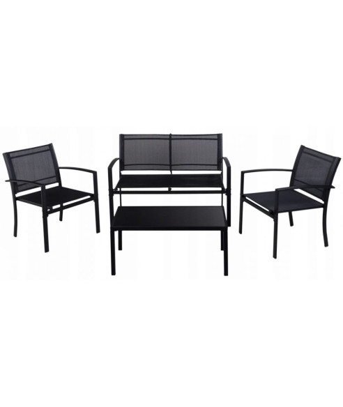ZESTAW MEBLI OGRODOWYCH GARDEN CZARNY
