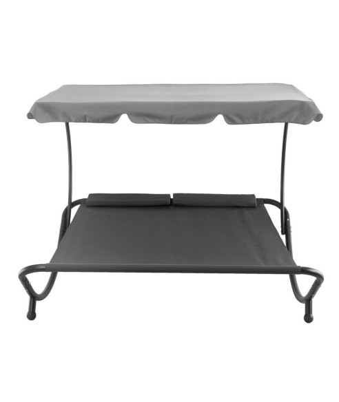 LEŻANKA DWUOSOBOWA GARDENA HAMAK OGRODOWY SZARA