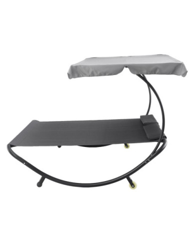 LEŻANKA DWUOSOBOWA GARDENA HAMAK OGRODOWY SZARA
