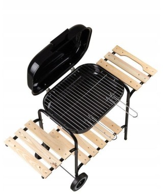 GRILL OGRODOWY Z KÓŁKAMI I POKRYWĄ WOLNOSTOJĄCY G1 2