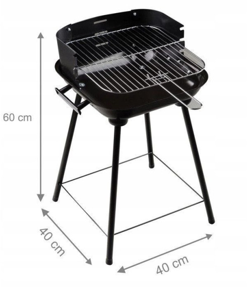 GRILL OGRODOWY KWADRATOWY WOLNOSTOJĄCY G3