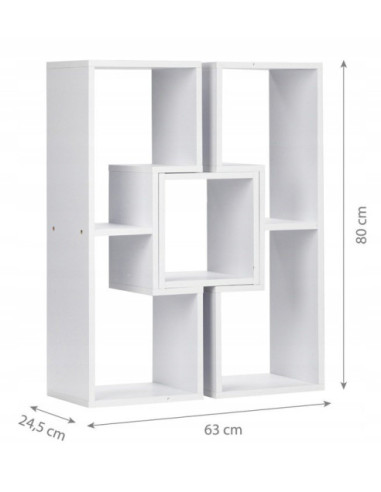 REGAŁ OTWARTY MODUŁOWY BIAŁY BIL