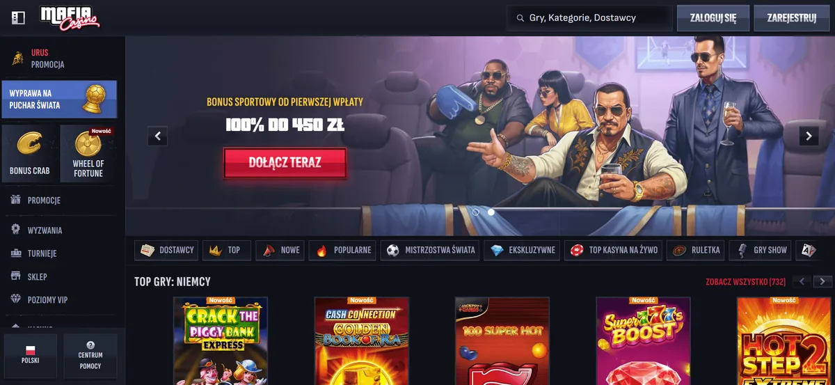 Mafia Casino strona główna kasyno online przelewy24